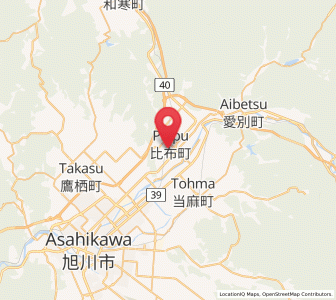 Map of Pippu, Hokkaido