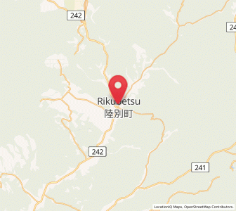 Map of Rikubetsu, Hokkaido