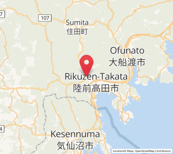 Map of Rikuzentakata, Iwate