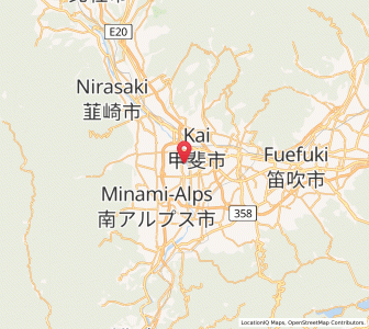 Map of Ryūō, Yamanashi