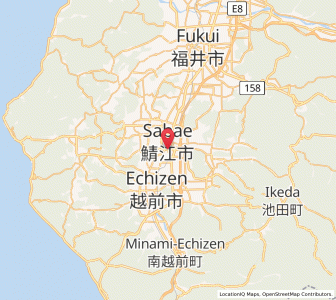Map of Sabae, Fukui