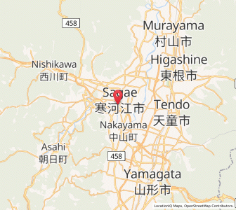 Map of Sagae, Yamagata