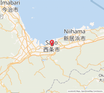 Map of Saijō, Ehime