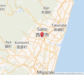 Map of Saito, Miyazaki