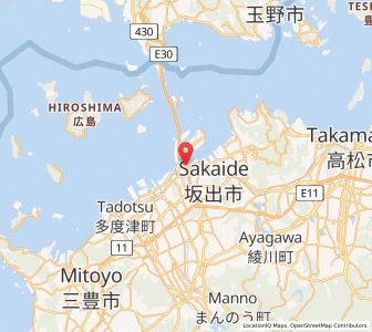 Map of Sakaidechō, Kagawa