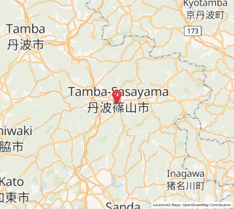 Map of Sasayama, Hyōgo