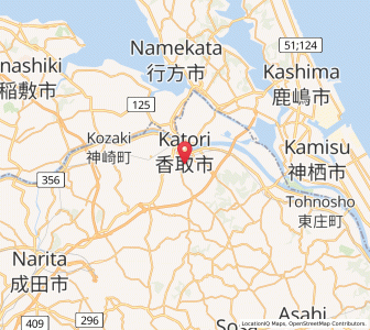 Map of Sawara, Chiba