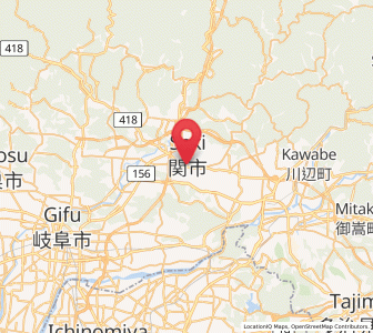 Map of Sekimachi, Gifu