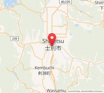 Map of Shibetsu, Hokkaido
