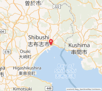 Map of Shibushi, Kagoshima