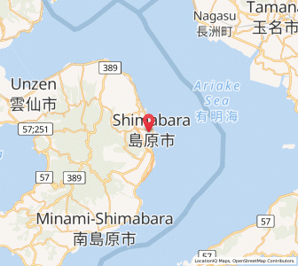 Map of Shimabara, Nagasaki