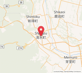 Map of Shimizu, Hokkaido