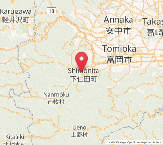 Map of Shimonita, Gunma