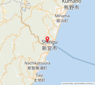 Map of Shingū, Wakayama