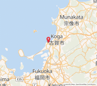 Map of Shingū, Fukuoka