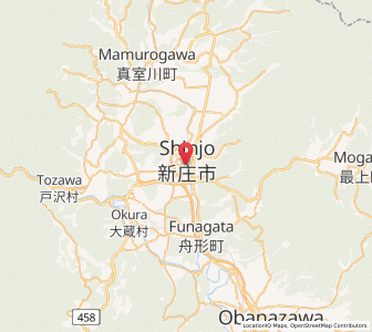 Map of Shinjō, Yamagata