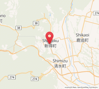 Map of Shintoku, Hokkaido