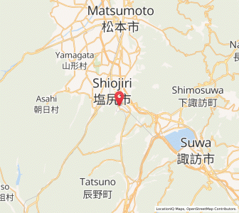 Map of Shiojiri, Nagano