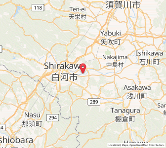Map of Shirakawa, Fukushima