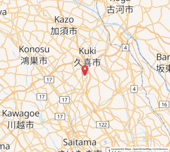 Map of Shiraoka, Saitama