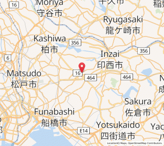 Map of Shiroi, Chiba