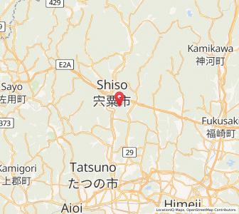 Map of Shisō, Hyōgo