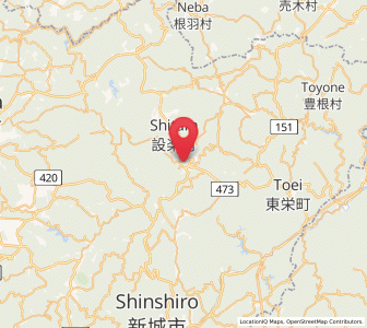 Map of Shitara, Aichi