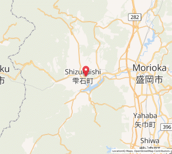 Map of Shizukuishi, Iwate