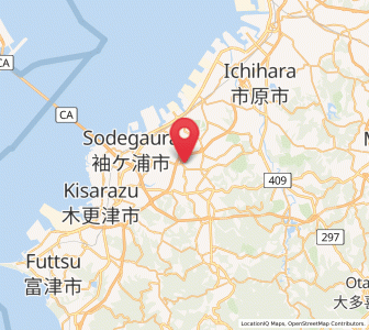 Map of Sodegaura, Chiba