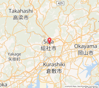 Map of Sōja, Okayama