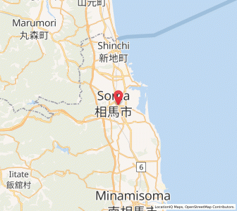 Map of Sōma, Fukushima