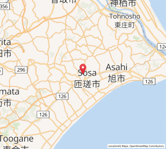 Map of Sōsa, Chiba