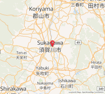 Map of Sukagawa, Fukushima