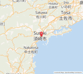 Map of Susaki, Kochi