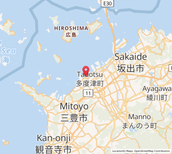 Map of Tadotsu, Kagawa