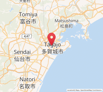 Map of Tagajō-shi, Miyagi