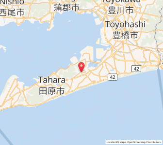 Map of Tahara, Aichi