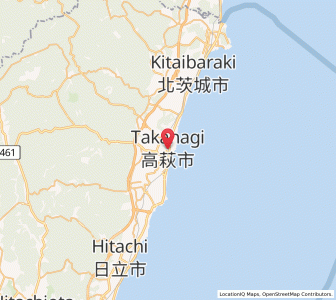 Map of Takahagi, Ibaraki