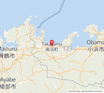 Map of Takahama, Fukui