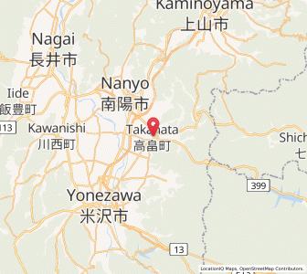Map of Takahata, Yamagata