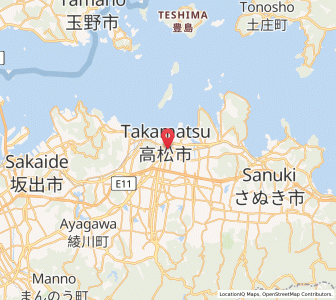 Map of Takamatsu, Kagawa