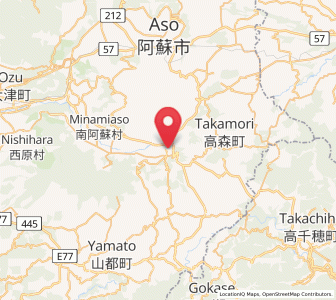 Map of Takamori, Kumamoto