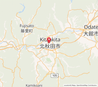 Map of Takanosu, Akita