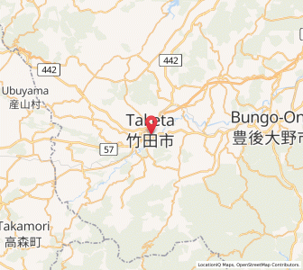 Map of Takedamachi, Oita