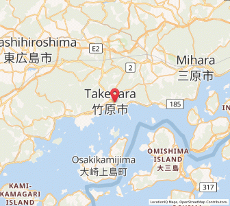Map of Takehara, Hiroshima