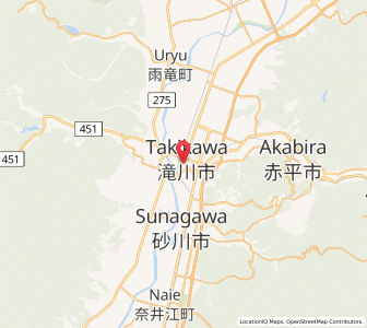 Map of Takikawa, Hokkaido