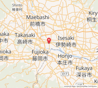 Map of Tamamura, Gunma