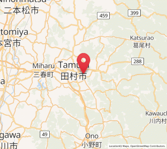 Map of Tamura, Fukushima
