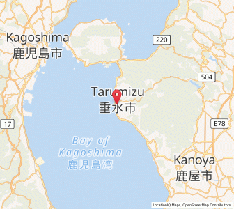 Map of Tarumizu, Kagoshima