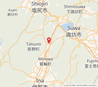 Map of Tatsuno, Nagano